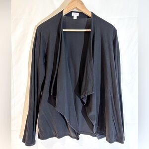 J. Crew Black Cotton Open Cardigan - size Medium